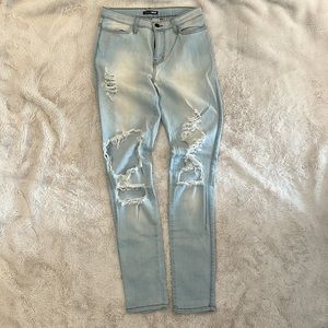 Jeans, distressed, Fashion Nova, size 9